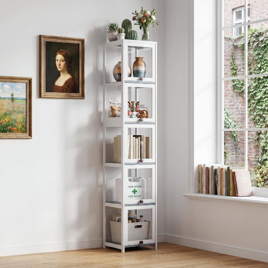 Curio Display Cabinet with Acr - Glass Cabinet Display recension och pris