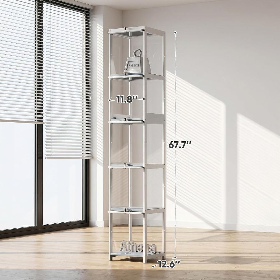 Curio Display Cabinet with Acr - Glass Cabinet Display recension och pris