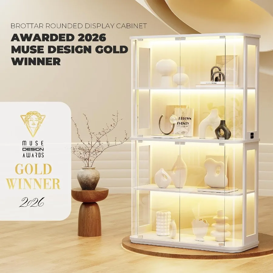 Rounded Display Cabinet with G - Glass Cabinet Display recension och pris