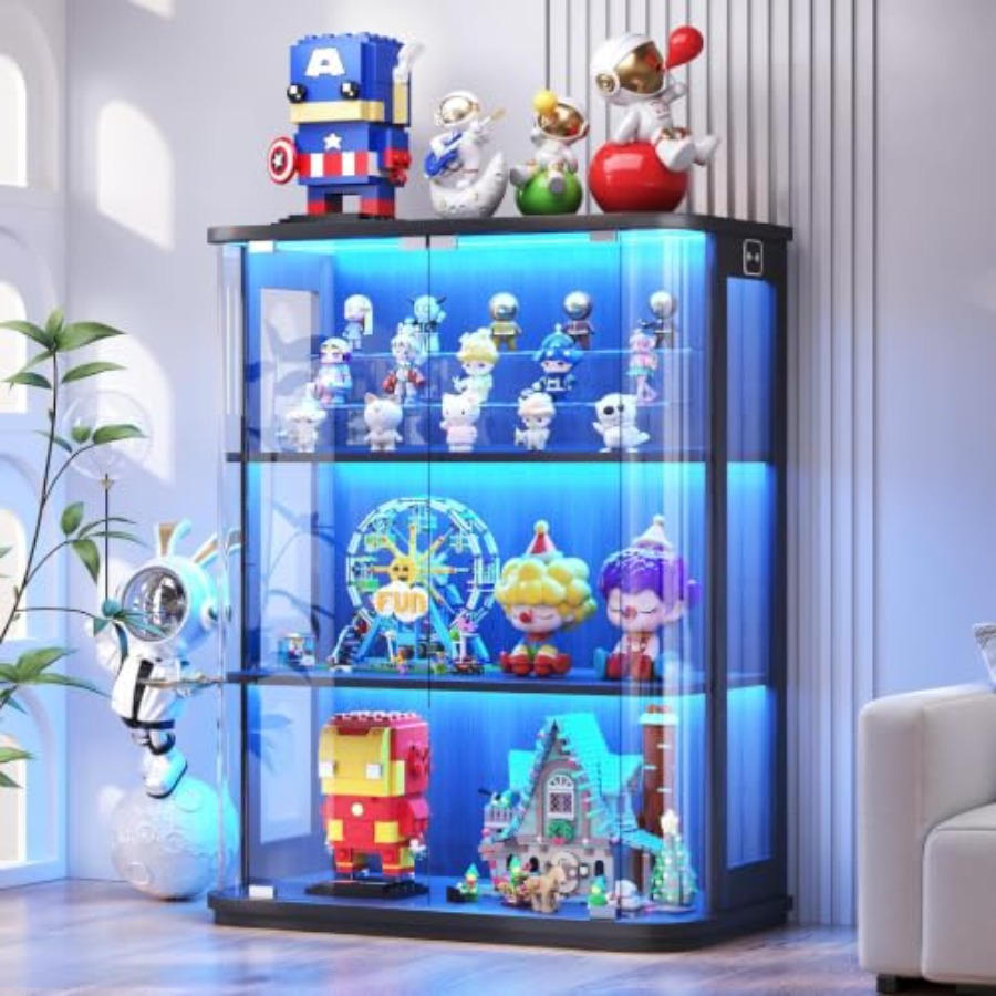 3-Tier Rounded Display Cabinet - Glass Cabinet Display recension och pris