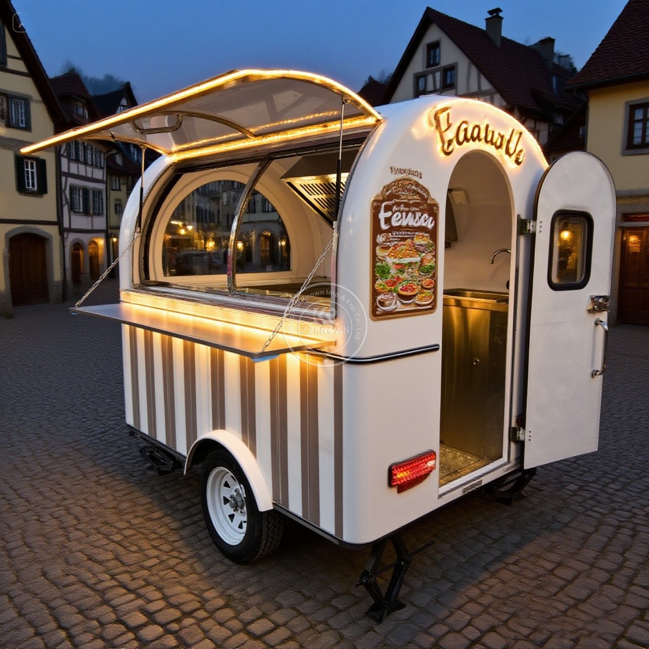 Food Truck Trailer Mobile Kitc - Hot Dog Vending Cart recension och pris