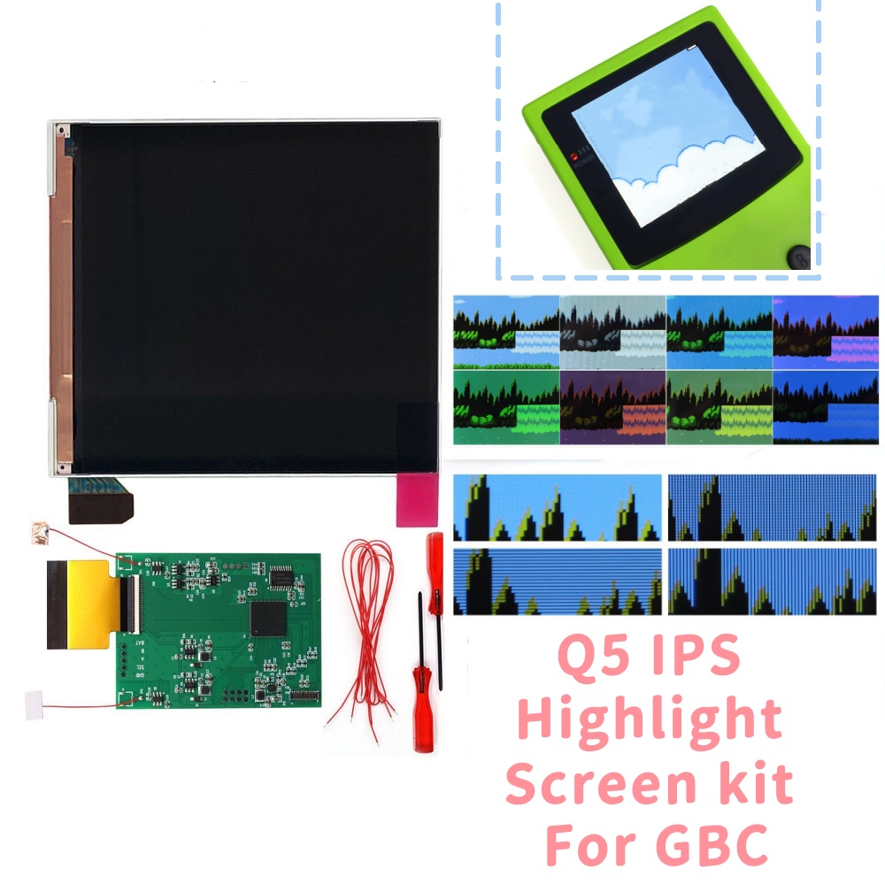 HISPEEDIDO For GBC 3.1' Q5 IPS - Lcd Screen Arcade recension och pris