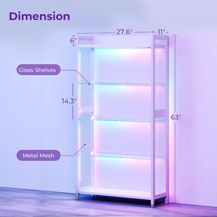 Display Case with Open Glass S - Glass Cabinet Display recension och pris