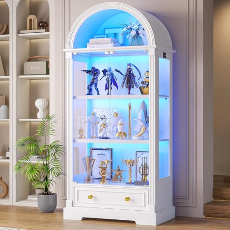 Arched display cabinet for liv - Glass Cabinet Display recension och pris