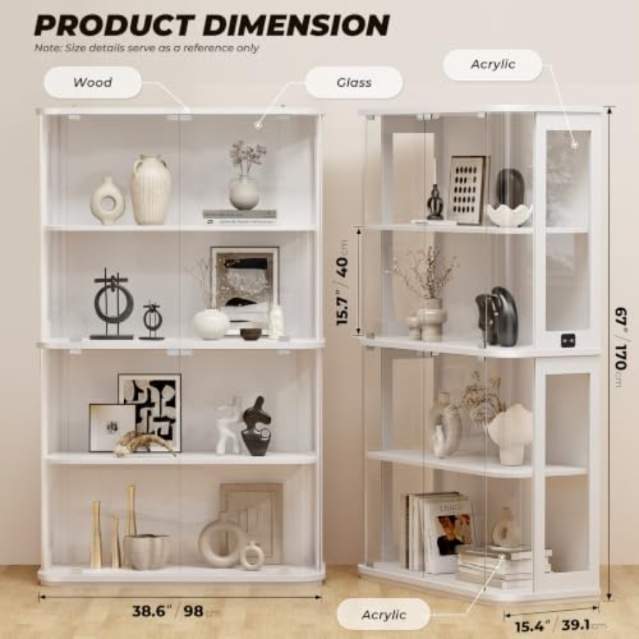 Rounded display cabinet for re - Glass Cabinet Display recension och pris