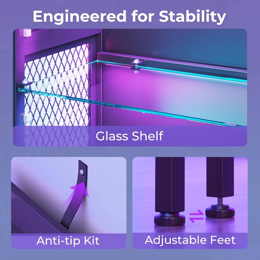 Display Case with Glass Shelve - Glass Cabinet Display recension och pris