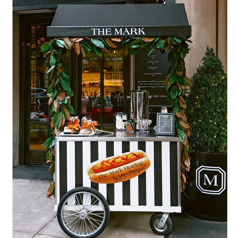 Hot Sale Custom Metal 4-Wheel  - Hot Dog Vending Cart recension och pris