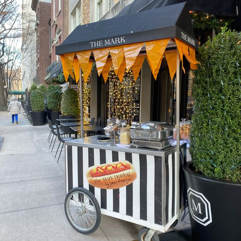 Hot Sale Custom Metal 4-Wheel  - Hot Dog Vending Cart recension och pris