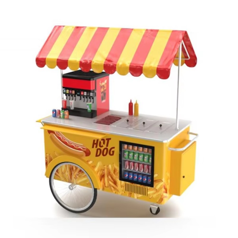 Hot Sale Custom Metal 4-Wheel  - Hot Dog Vending Cart recension och pris